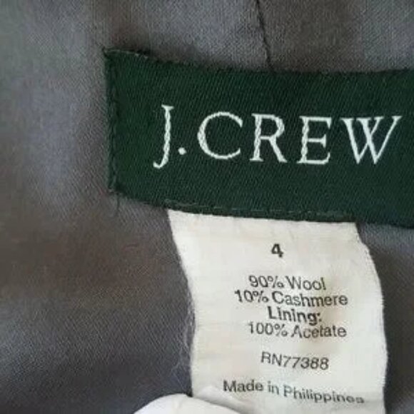 J. Crew Wool-Cashmere Black "Carrie" Flared Coat - Picture 8 of 12